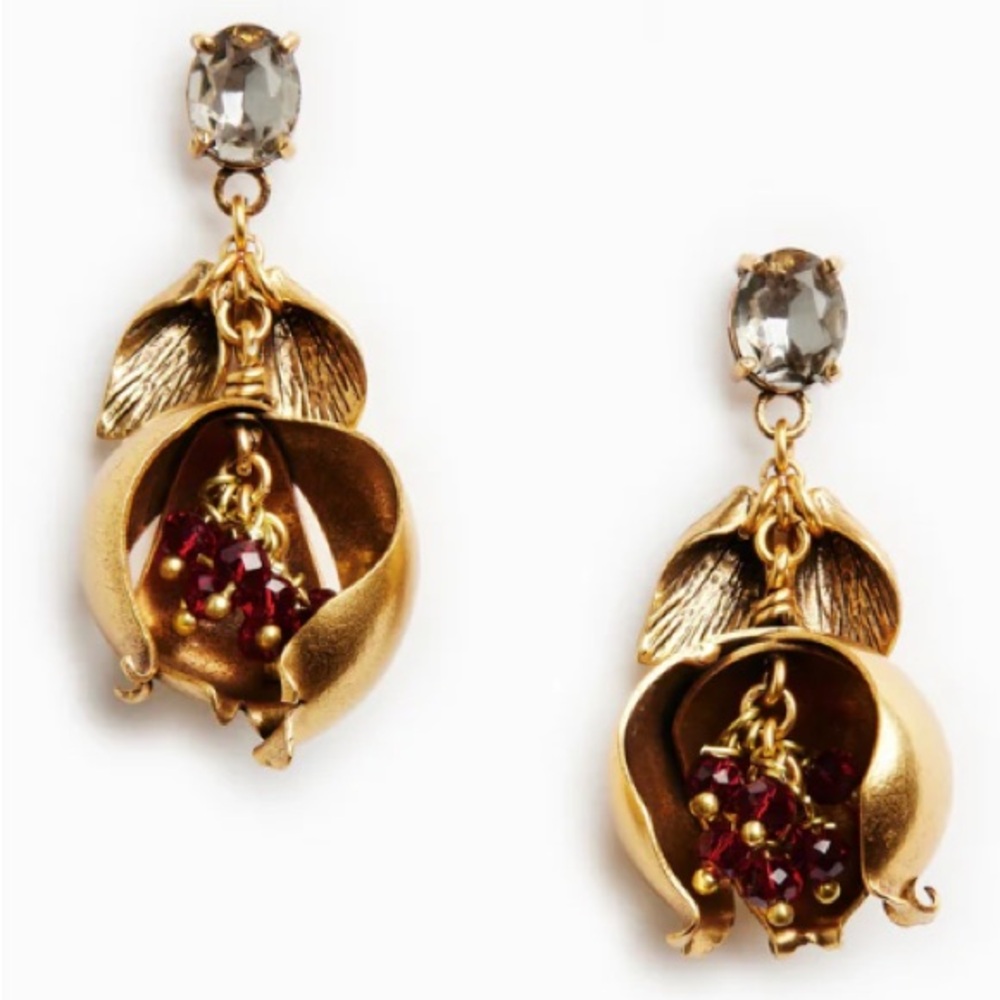 Gold Leaf Drop Earrings